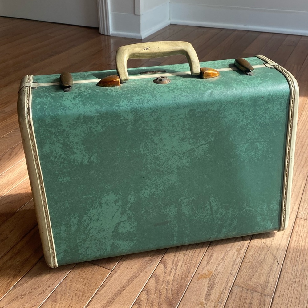Vintage Samsonite Green Luggage